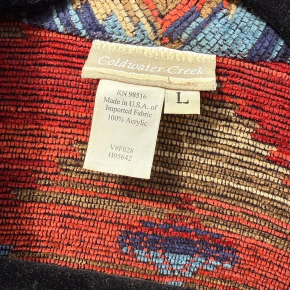 COLDWATER CREEK Vintage Aztec Blazer Jacket | Women’s Large - Picture 3 of 3